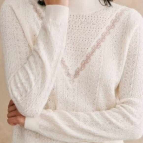Sezane Sweaters - Sezane Anneli Jumper Ecru - Size L